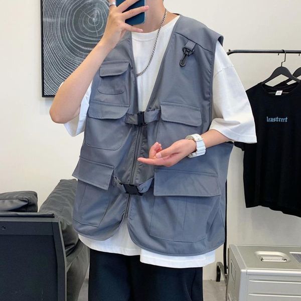 men's vests autumn cotton tooling vest men fashion retro multi-pocket streetwear loose hip-hop sleeveless jacket mens coat, Black;white
men's vests autumn cotton tooling vest men fashion retro multi-pocket streetwear loose hip-hop sleeveless jacket mens coat, Black;white