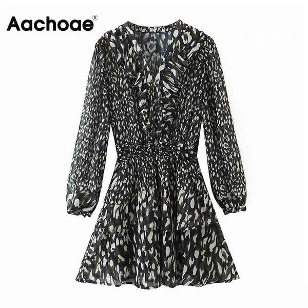 aachoae v neck leopard mini dress ruffles long sleeve bud dress women animal print chiffon dress a line sundress lady sukienka 210413, Black;gray
aachoae v neck leopard mini dress ruffles long sleeve bud dress women animal print chiffon dress a line sundress lady sukienka 210413, Black;gray