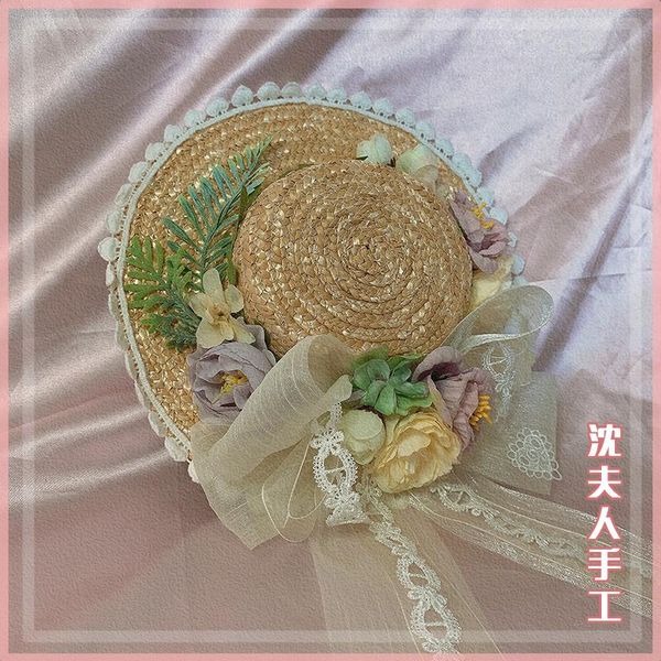 party masks mori girl french pastoral style straw hat tea vintage flower lace bowknot lolita cos wide brim small headwear prop
party masks mori girl french pastoral style straw hat tea vintage flower lace bowknot lolita cos wide brim small headwear prop