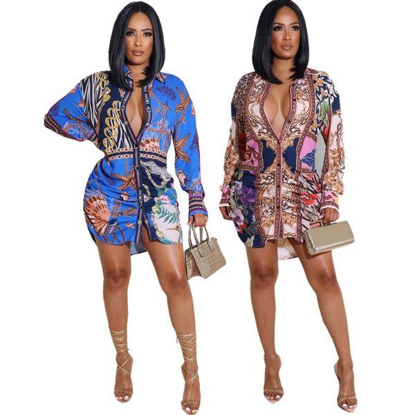 casual dresses somoshein vintage blouse dress for women button loose folds mini fall clothes irregular print vestidos mujer wholesale, Black;gray
casual dresses somoshein vintage blouse dress for women button loose folds mini fall clothes irregular print vestidos mujer wholesale, Black;gray