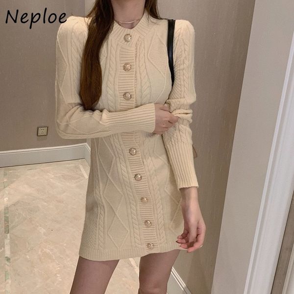 neploe o neck long sleeve single breast knit sweater dress women high waist hip a line vestidos thicked warm outwear robe winter 210423, Black;gray
neploe o neck long sleeve single breast knit sweater dress women high waist hip a line vestidos thicked warm outwear robe winter 210423, Black;gray