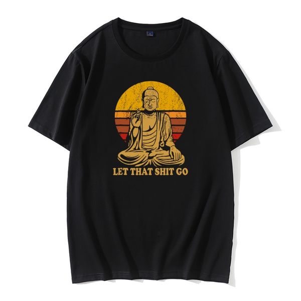 vintage style tees let that shit go 100% cotton tee-shirts man t shirts buddha shirt mens tshirt hip hop camiseta, White;black
vintage style tees let that shit go 100% cotton tee-shirts man t shirts buddha shirt mens tshirt hip hop camiseta, White;black