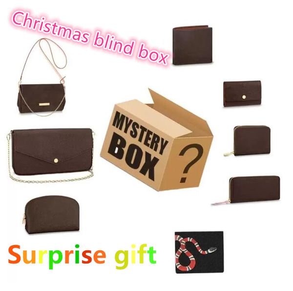 christmas blind box luxury purse designer bags lucky boxs one random mystery gift for holidays birthday value wallets holders ba2419, Red;black
christmas blind box luxury purse designer bags lucky boxs one random mystery gift for holidays birthday value wallets holders ba2419, Red;black