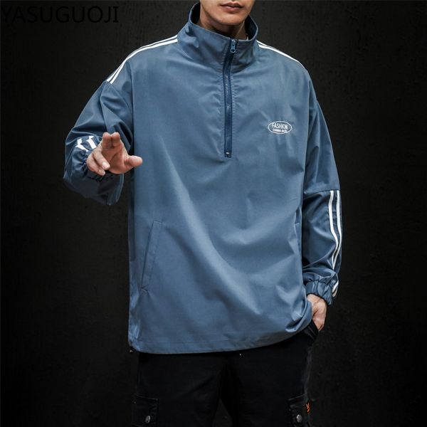 men's jackets yasugupra pullover half man's zipper, windbreaker fashion spring jacket striped hip hop patchowrk male jackets stree, Black;brown
men's jackets yasugupra pullover half man's zipper, windbreaker fashion spring jacket striped hip hop patchowrk male jackets stree, Black;brown