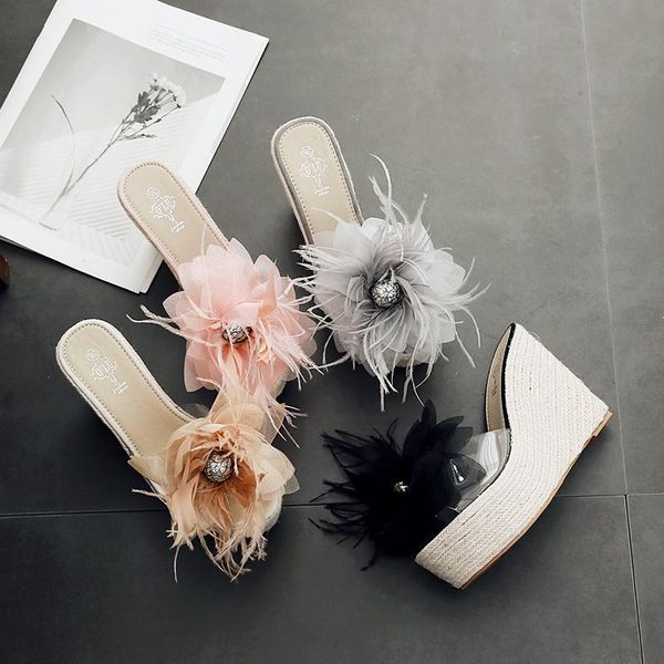 12cm slope heel super high heels korean waterproof platform thick bottom fish mouth sandals big flower fashion versatil 20e8 slippers, Black
12cm slope heel super high heels korean waterproof platform thick bottom fish mouth sandals big flower fashion versatil 20e8 slippers, Black
