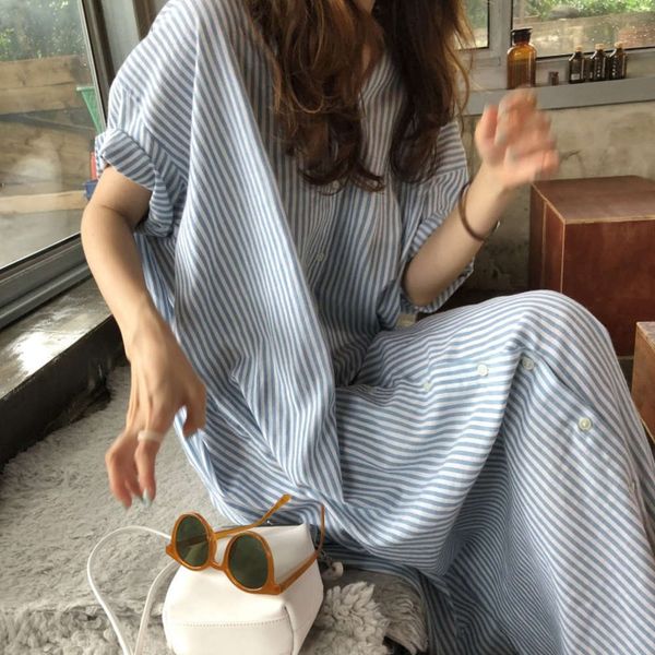 casual dresses dress women clothesniche lapel single breasted loose lazy style short sleeve shirt st 25a1, Black;gray
casual dresses dress women clothesniche lapel single breasted loose lazy style short sleeve shirt st 25a1, Black;gray