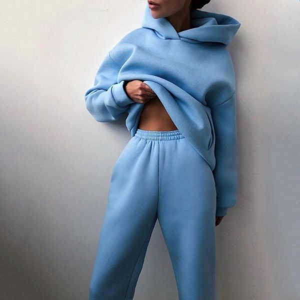 women's two piece pants tracksuit autumn sweatshirts set casual oversized solid female sports hoodie suit long pant sets, White
women's two piece pants tracksuit autumn sweatshirts set casual oversized solid female sports hoodie suit long pant sets, White
