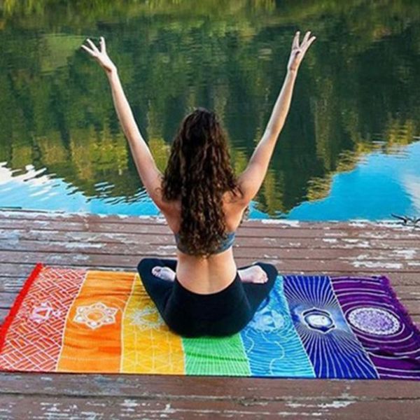 75*150cm rainbow stripes yoga mat scarf bohemia wall hanging blanket summer beach towel shawl 7 chakra colored tapestry tassel blankets
75*150cm rainbow stripes yoga mat scarf bohemia wall hanging blanket summer beach towel shawl 7 chakra colored tapestry tassel blankets