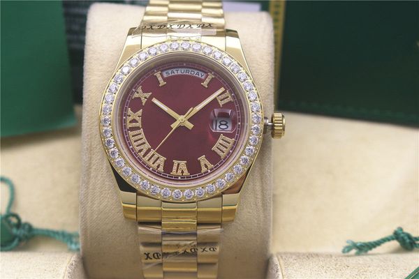 gold 41mm day date fashion mens women watch numerals diamonds sapphire mechanical automatic watches stainless steel bracelet wristwatch box, Slivery;brown
gold 41mm day date fashion mens women watch numerals diamonds sapphire mechanical automatic watches stainless steel bracelet wristwatch box, Slivery;brown