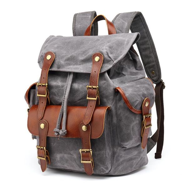 luxury vintage lapbackpacks for men oil wax canvas rucksack male travel bag backpack large waterproof daypacks retro bagpack
luxury vintage lapbackpacks for men oil wax canvas rucksack male travel bag backpack large waterproof daypacks retro bagpack