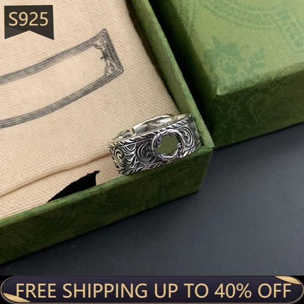 cluster rings ag925 sterling silver g carved ring couple fashion original design exquisite jewelry wild party birthday gift, Golden;silver
cluster rings ag925 sterling silver g carved ring couple fashion original design exquisite jewelry wild party birthday gift, Golden;silver
