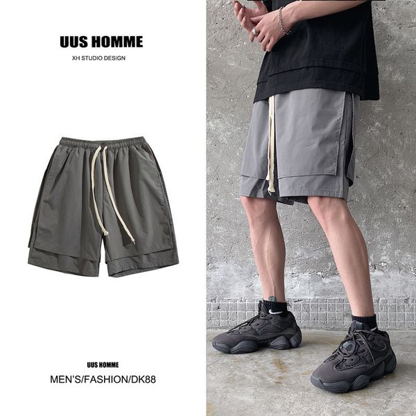 shorts men's pants summer fashion brand loose casual capris trend splicing beach, Black
shorts men's pants summer fashion brand loose casual capris trend splicing beach, Black
