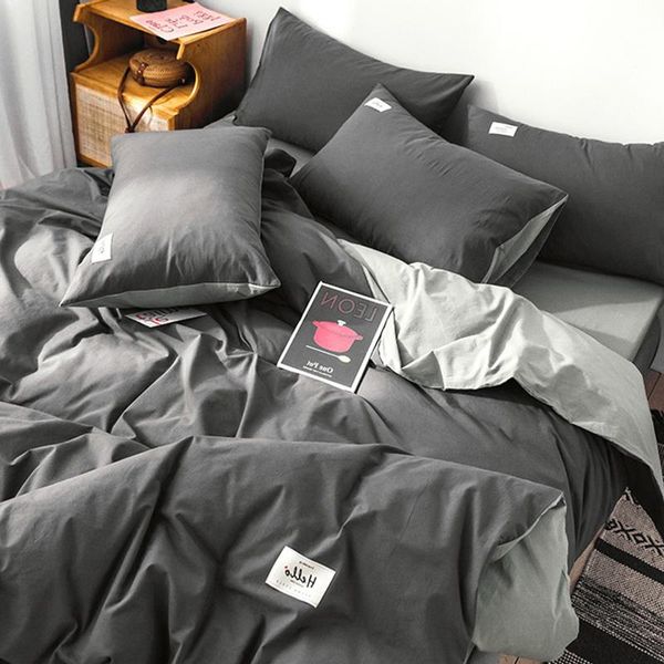 bedding sets nordic style four-piece set 100 cotton simple solid color quilt cover sheet bed three 4-piece
bedding sets nordic style four-piece set 100 cotton simple solid color quilt cover sheet bed three 4-piece