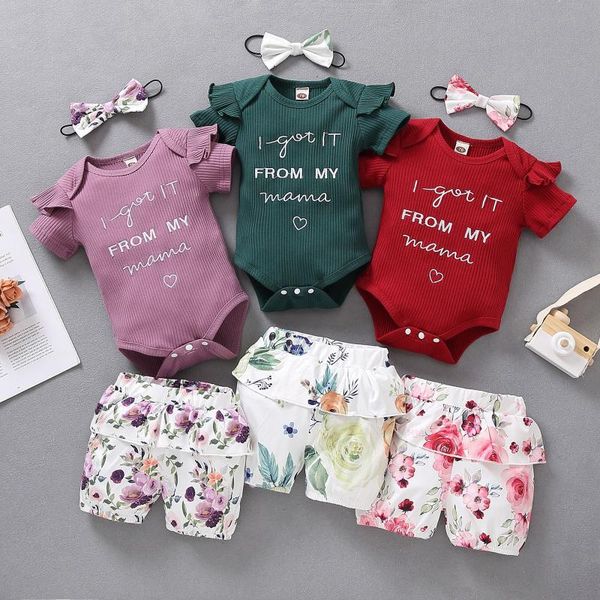 clothing sets baby girl suit 2021 summer fashion short sleeve letter stripe love flying romper + printed shorts bandana 3pcs, White
clothing sets baby girl suit 2021 summer fashion short sleeve letter stripe love flying romper + printed shorts bandana 3pcs, White