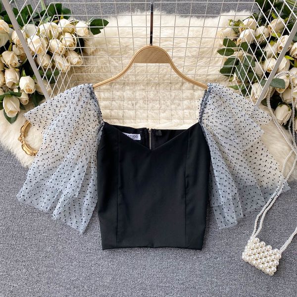 women's knits & tees female deat sweet mesh style amendment shirt short sleeve square collar fine fashion spring summer 11b759 7wud, White
women's knits & tees female deat sweet mesh style amendment shirt short sleeve square collar fine fashion spring summer 11b759 7wud, White
