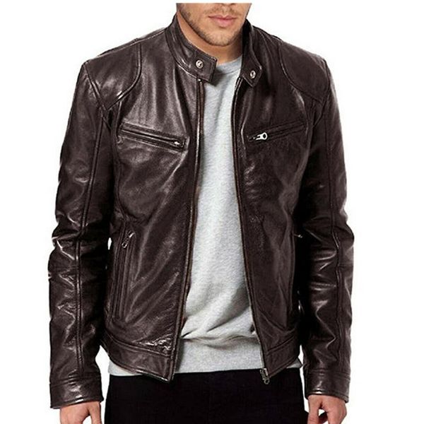 men's jackets 2021 fashion trend leather jacket winter est arrival casual simple slim fit biker coat zipper design outwear, Black;brown
men's jackets 2021 fashion trend leather jacket winter est arrival casual simple slim fit biker coat zipper design outwear, Black;brown