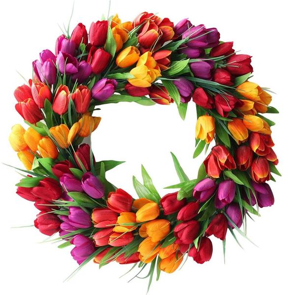 decorative flowers & wreaths door wreath artificial tulip flower spring summer garland for front wall window wedding party home decor
decorative flowers & wreaths door wreath artificial tulip flower spring summer garland for front wall window wedding party home decor