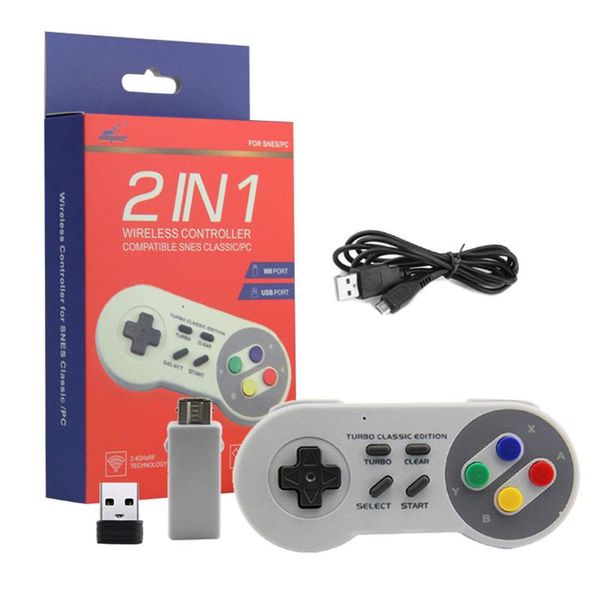 2.4ghz wireless gamepad handheld remote controller turbo joystick for snes mini classic edition controllers & joysticks game
2.4ghz wireless gamepad handheld remote controller turbo joystick for snes mini classic edition controllers & joysticks game