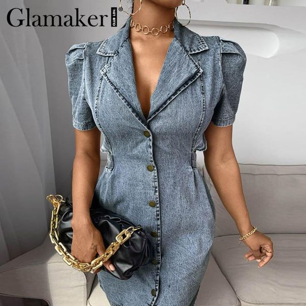 party dresses glamaker office lady denim blue mini dress elegant slim hollow out fashion short sleeve spring summer, White;black
party dresses glamaker office lady denim blue mini dress elegant slim hollow out fashion short sleeve spring summer, White;black
