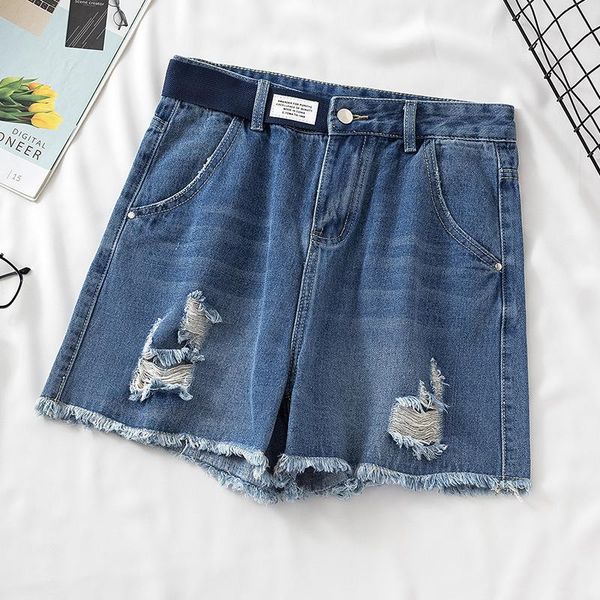 women's jeans wllwlp summer high street ripped for women korean fashion waist detail rough edges hole denim shorts a117, Blue
women's jeans wllwlp summer high street ripped for women korean fashion waist detail rough edges hole denim shorts a117, Blue