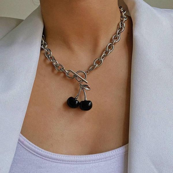 trendy classical cherry chain necklace alloy choker for women accessories fashion jewellery pendant necklaces, Silver
trendy classical cherry chain necklace alloy choker for women accessories fashion jewellery pendant necklaces, Silver