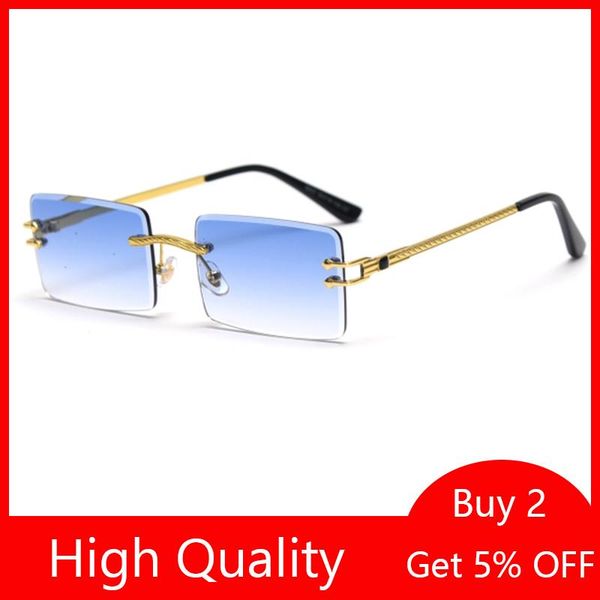 sunglasses vintage unique blue rimless rectangle women clear lens eyewear square brand designer men sun glasses, White;black
sunglasses vintage unique blue rimless rectangle women clear lens eyewear square brand designer men sun glasses, White;black