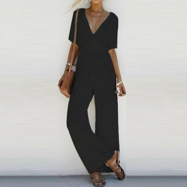 women's jumpsuits & rompers women wide leg jumpsuit summer thin playsuits overalls office ladies workwear party casual, Black;white
women's jumpsuits & rompers women wide leg jumpsuit summer thin playsuits overalls office ladies workwear party casual, Black;white