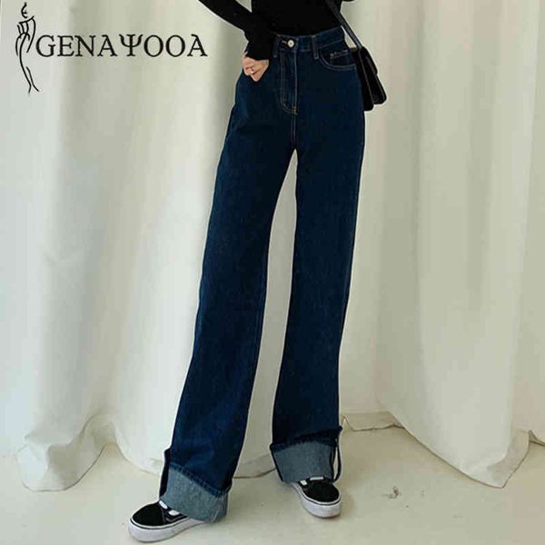 genayooa brand quality high waist pants mom women washed denim female korean boyfriends women's jeans 210417, Blue
genayooa brand quality high waist pants mom women washed denim female korean boyfriends women's jeans 210417, Blue