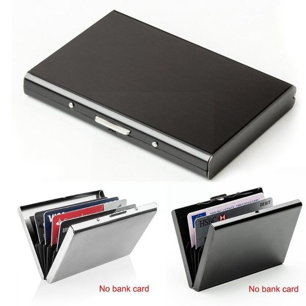 card holders steel bank box slim anti-theft anti-scan blocking metal wallet case cases rfid travel id u4j3, Brown;gray
card holders steel bank box slim anti-theft anti-scan blocking metal wallet case cases rfid travel id u4j3, Brown;gray