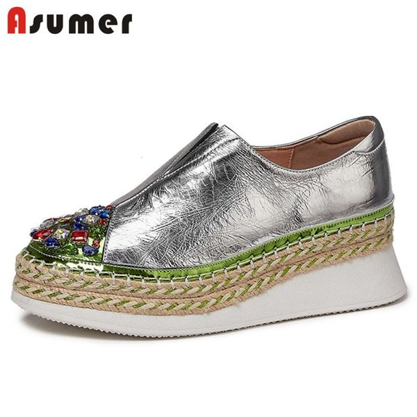 dress shoes asumer 2021 wedges platform women genuine leather casual crystal fashion comfortable pumps, Black
dress shoes asumer 2021 wedges platform women genuine leather casual crystal fashion comfortable pumps, Black