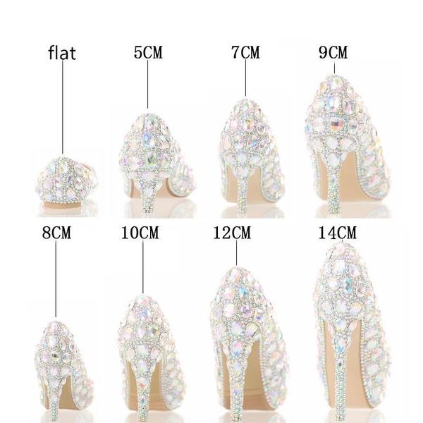 love moments ab multicolored rhinestone wedding shoes ultra high heel platform round toe bride shallow big size shoe dress, Black
love moments ab multicolored rhinestone wedding shoes ultra high heel platform round toe bride shallow big size shoe dress, Black