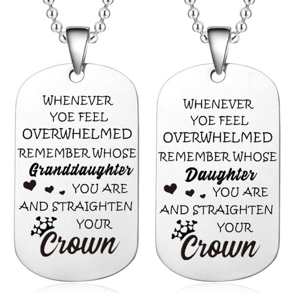 stainless steel necklace keychain women's grandson granddaughter sister jewelry fashion graduation holiday gift army brand niece friend, Silver
stainless steel necklace keychain women's grandson granddaughter sister jewelry fashion graduation holiday gift army brand niece friend, Silver