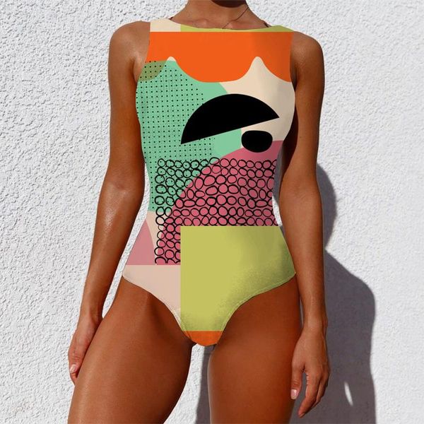40# backless swimwear women graffiti abstract print wide straps high neck two-piece push-up padded swimsuit ropa de mujer 2021 women's, White;black
40# backless swimwear women graffiti abstract print wide straps high neck two-piece push-up padded swimsuit ropa de mujer 2021 women's, White;black