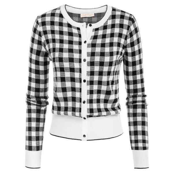 women's knits & tees casual coats spring autumn women contrast color cardigan sweater long sleeve crew neck knitwear fashion retro fem, White
women's knits & tees casual coats spring autumn women contrast color cardigan sweater long sleeve crew neck knitwear fashion retro fem, White
