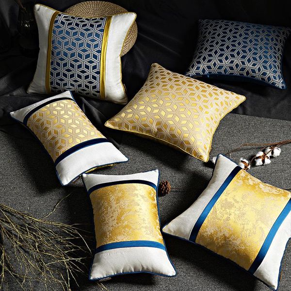 chinese style jacquard patchwork cushion covers high-grade yellow blue pillowcases modern simplicity waist pillow cushion/decorative
chinese style jacquard patchwork cushion covers high-grade yellow blue pillowcases modern simplicity waist pillow cushion/decorative