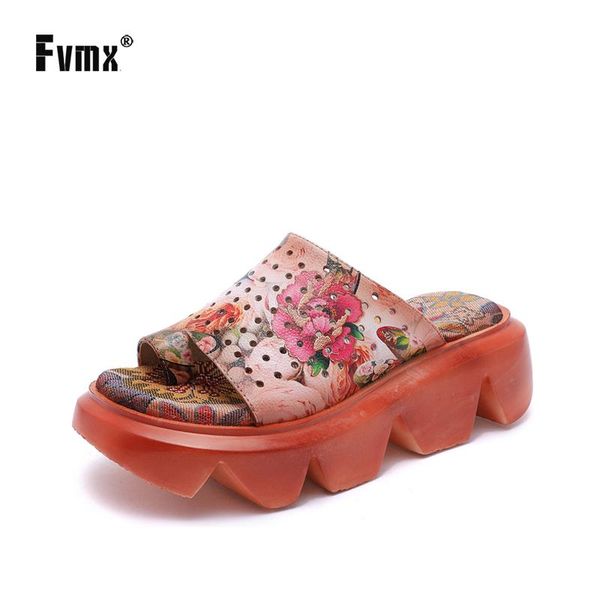 slippers fvmx 2021 fashion genuine leather high heel pu foam thick bottom sandals fish mouth hollow cool flower personality woman shoes, Black
slippers fvmx 2021 fashion genuine leather high heel pu foam thick bottom sandals fish mouth hollow cool flower personality woman shoes, Black