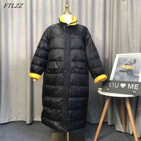winter patchwork long oversize duck down jacket women stand collar thick snow warm casual coat loose puffer outwear 210430, Black
winter patchwork long oversize duck down jacket women stand collar thick snow warm casual coat loose puffer outwear 210430, Black