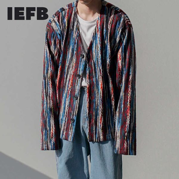 iefb men's wear knitted cardigan sweater jacket man's korean fashion spring and autumn v collar single breasted long sleeve 21101, White;black
iefb men's wear knitted cardigan sweater jacket man's korean fashion spring and autumn v collar single breasted long sleeve 21101, White;black