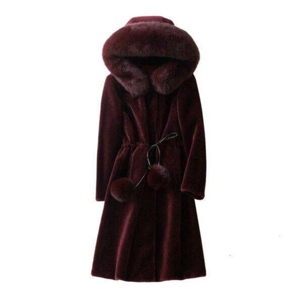 women's fur & faux dashion coat autumn winter mink fleece jacket mid-long hooded imitate outwear w46 240a, Black
women's fur & faux dashion coat autumn winter mink fleece jacket mid-long hooded imitate outwear w46 240a, Black