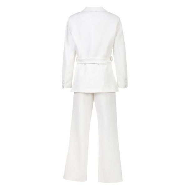 women's suits & blazers office lady pants blazer slim belt jacket+trousers 2 piece sets 2021 summer white korean fashion women quality, White;black
women's suits & blazers office lady pants blazer slim belt jacket+trousers 2 piece sets 2021 summer white korean fashion women quality, White;black