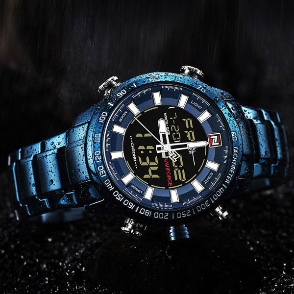 wristwatches naviforce fashion men military sport watches mens led analog digital male clock stainless steel quartz watch relogio masculino, Slivery;brown
wristwatches naviforce fashion men military sport watches mens led analog digital male clock stainless steel quartz watch relogio masculino, Slivery;brown