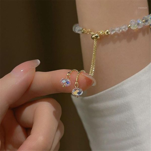 charm bracelets super flash round bead zircon bracelet women temperament versatile sweet accessories, Golden;silver
charm bracelets super flash round bead zircon bracelet women temperament versatile sweet accessories, Golden;silver
