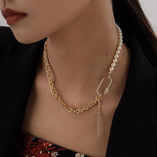 chains baroque pearl necklace women's 2021 young luxury ins niche designer style chain clavicle hip hop trend, Silver
chains baroque pearl necklace women's 2021 young luxury ins niche designer style chain clavicle hip hop trend, Silver