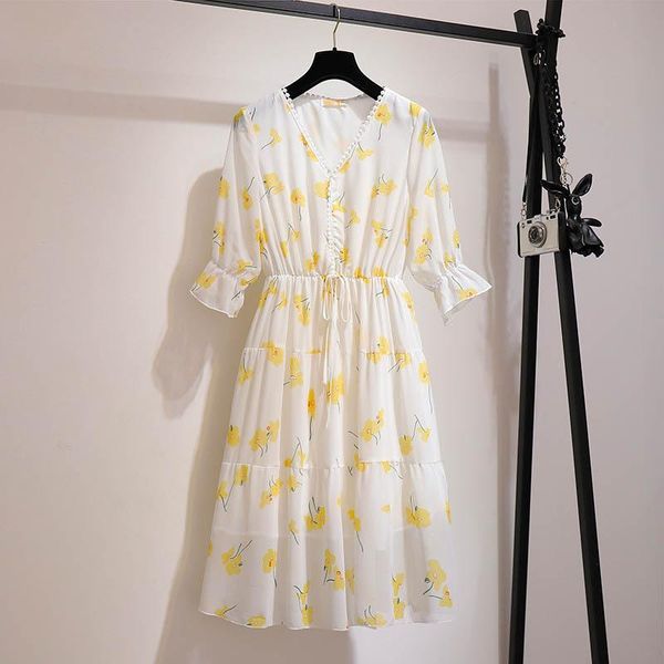party dresses 150kg plus size women's summer v-neck waist chiffon dress bust 149cm 5xl 6xl 7xl 8xl 9xl short-sleeved floral yellow, White;black
party dresses 150kg plus size women's summer v-neck waist chiffon dress bust 149cm 5xl 6xl 7xl 8xl 9xl short-sleeved floral yellow, White;black