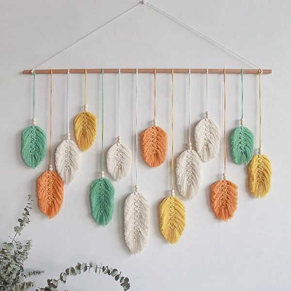 tapestries 1set leaf shaped hand-woven tapestry bedside living room background decoration porch wall hanging ornament without wood stick
tapestries 1set leaf shaped hand-woven tapestry bedside living room background decoration porch wall hanging ornament without wood stick