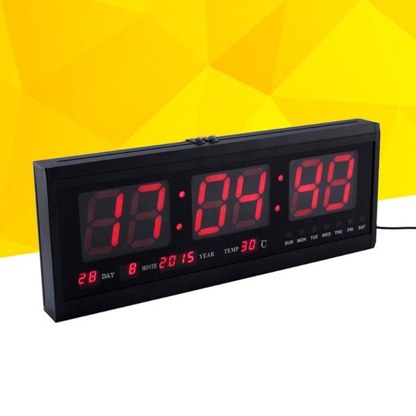 wall clocks 18.9'' large led calendar clock with date indoor temperature for living room office conference bedroom (red word)
wall clocks 18.9'' large led calendar clock with date indoor temperature for living room office conference bedroom (red word)