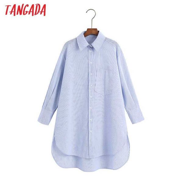 tangada women striped oversized classic shirt turn down collar long sleeve chic female casual blusas 6z62 210609, White
tangada women striped oversized classic shirt turn down collar long sleeve chic female casual blusas 6z62 210609, White