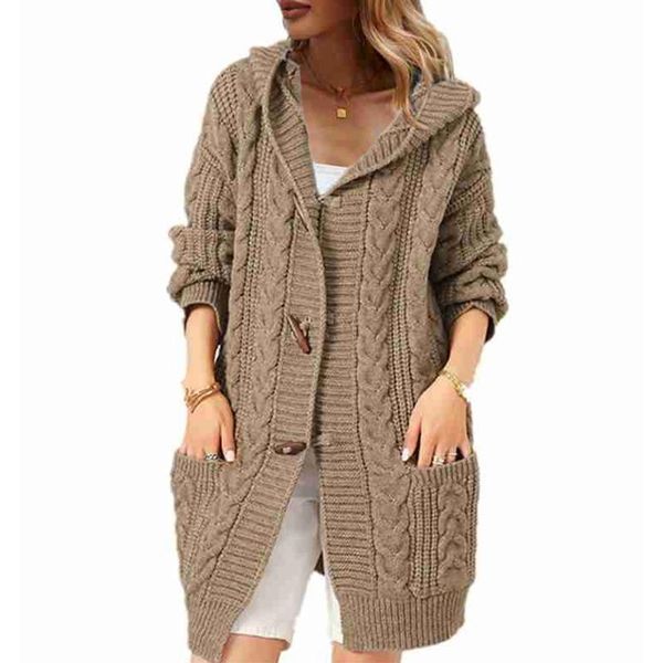 women's knits & tees elegant women knit hooded long sweater loose lady single breasted cardigan pockets female jacquard mid-long sleeve, White
women's knits & tees elegant women knit hooded long sweater loose lady single breasted cardigan pockets female jacquard mid-long sleeve, White