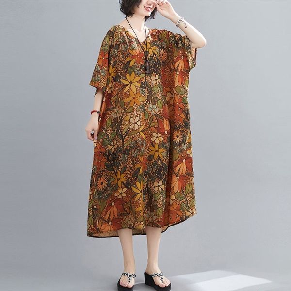 oversized women cotton linen casual dress new summer indie folk style vintage floral print loose female long dresses s3773 210412, Black;gray
oversized women cotton linen casual dress new summer indie folk style vintage floral print loose female long dresses s3773 210412, Black;gray