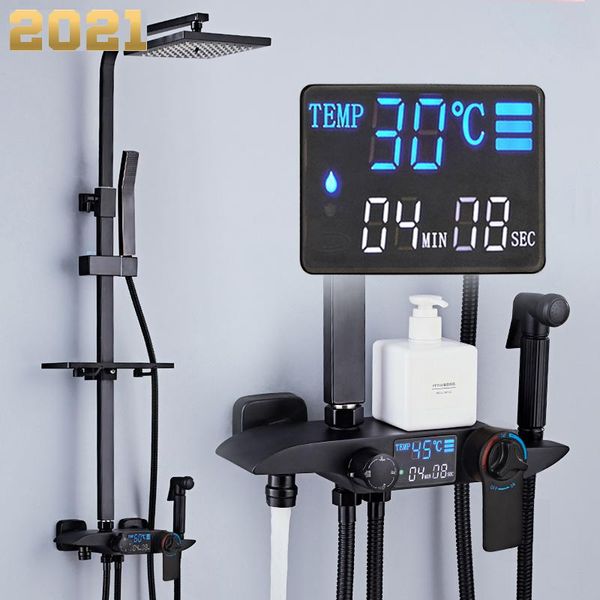 thermostatic shower set black bronze bathroom bathtub faucet white gold system rainfall digital sets
thermostatic shower set black bronze bathroom bathtub faucet white gold system rainfall digital sets